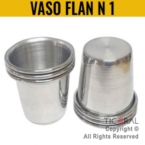 VASO FLAN ALUMINIO CON BORDE N.1 ALTURA 4.5CM X 1